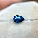 Deep Teal Blue Pear Cut Montana Sapphire