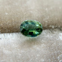 Petite Teal Blue Oval Montana Sapphire