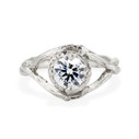 Platinum Chelsea Moissanite Solitaire Ring by Olivia Ewing Jewelry