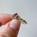 14K Yellow Gold Feyre Alexandrite Cluster Ring by Olivia Ewing Jewelry