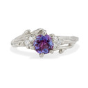 Platinum Feyre Alexandrite Cluster Ring by Olivia Ewing Jewelry