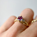 14K Yellow Gold Feyre Alexandrite Cluster Ring by Olivia Ewing Jewelry
