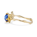 14K Yellow Gold Naples Star Sapphire Half Halo Ring by Olivia Ewing Jewelry