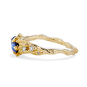 14K Yellow Gold Juniper Star Sapphire Cluster Ring by Olivia Ewing Jewelry