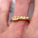 14K Yellow Gold Vine and Leaf Band by Olivia Ewing Jewelry