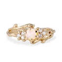 14K Yellow Gold Feyre Opal Cluster Ring by Olivia Ewing Jewelry