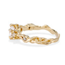 14K Yellow Gold Woodland Diamond Three Stone Ring by Olivia Ewing Jewelry