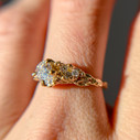 14K Yellow Gold Juniper Diamond Cluster Ring by Olivia Ewing Jewelry