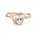 14K yellow gold earthy engagement ring by Olivia Ewing Jewelry