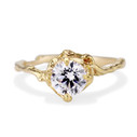 14K Yellow Gold Grande Naples Diamond Solitaire by Olivia Ewing Jewelry