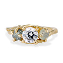 14K Unity One Carat Diamond Three Stone Ring by Olivia Ewing Jewelry