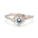 14K White Gold Naples Diamond Solitaire Ring by Olivia Ewing Jewelry