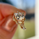 14K Yellow Gold Naples Grande Diamond Half Halo Ring by Olivia Ewing Jewelry