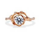 14K Rose Gold Naples Diamond Half Halo Ring by Olivia Ewing Jewelry