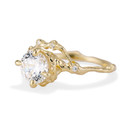 14K Yellow Gold Naples Grande Diamond Half Halo Ring by Olivia Ewing Jewelry