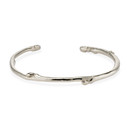 14K white gold twig cuff by Olivia Ewing Jewelry