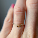 14K Yellow Gold Naples Diamond Contour Ring by Olivia Ewing Jewelry