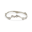 14K white gold contour ring with diamonds by Olivia Ewing Jewelry