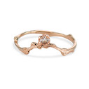 14K rose gold curved diamond wedding band by Olivia Ewing Jewelry