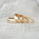 Squared wedding band by Olivia Ewing Jewelry