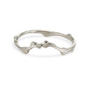 14K white gold nature curved ring by Olivia Ewing Jewelry