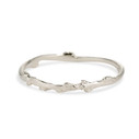 Budded twig ring in 14K white gold  by Olivia Ewing Jewelry