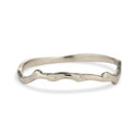 Twig inspired contour band in 14K white gold by Olivia Ewing Jewelry