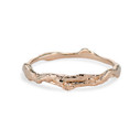 14K rose gold twisted branch bridal ring by Olivia Ewing Jewelry