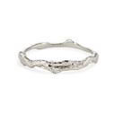 Platinum nature inspired twisted ring by Olivia Ewing Jewelry