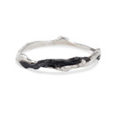 Oxidized silver wedding band by Olivia Ewing Jewelry