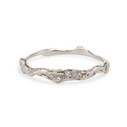 14K white gold twisted twig wedding ring by Olivia Ewing Jewelry