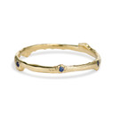 Delicate sapphire wedding ring by Olivia Ewing Jewelry