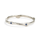 Platinum sapphire encrusted wedding ring by Olivia Ewing Jewelry