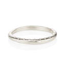 Platinum one of a kind wedding band with pave diamonds by Olivia Ewing Jewelry