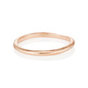 Rose gold thin engagement ring by Olivia Ewing Jewelry