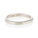 14K white gold textured wedding band by Olivia Ewing Jewelry
