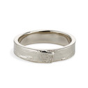 Platinum bark cast nature ring  by Olivia Ewing Jewelry