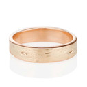 14K rose gold textured nature band by Olivia Ewing Jewelry