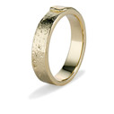 Men's wide wedding band by Olivia Ewing Jewelry