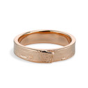 14K rose gold unique textured wedding band by Olivia Ewing Jewelry