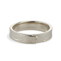 14K white gold rough wedding ring  by Olivia Ewing Jewelry