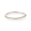 Earthy white gold wedding band by Olivia Ewing Jewelry