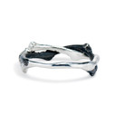 Men's Oxidized silver wedding ring by Olivia Ewing Jewelry