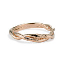 14K rose gold twisted vine wedding ring for him by Olivia Ewing Jewelry