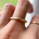 14K Yellow Gold 3mm Driftwood Ring by Olivia Ewing Jewelry