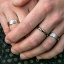 Men's silver wedding rings by Olivia Ewing Jewelry