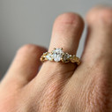 14K Yellow Gold Aelin Diamond Cluster Ring