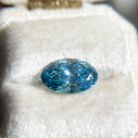 Oval Fancy Vivid Blue Lab Grown Diamond