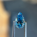 Pear Fancy Vivid Blue Lab Grown Diamond