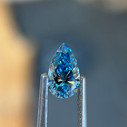 Pear Fancy Vivid Blue Lab Grown Diamond